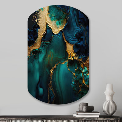 Bridgwater - Abstract Marble Cylinder Shape Irregular Metal Wall Decor