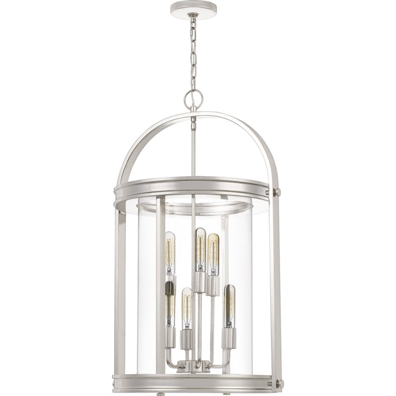 Luminaire suspendu pour lanternes 8 lumières Paolucci, Nickel poli