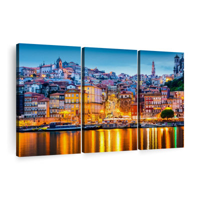 " Porto City Skyline " 3 - Pieces on