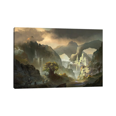 Shansatia Temple 1 Piece Wrapped Canvas Wall Art