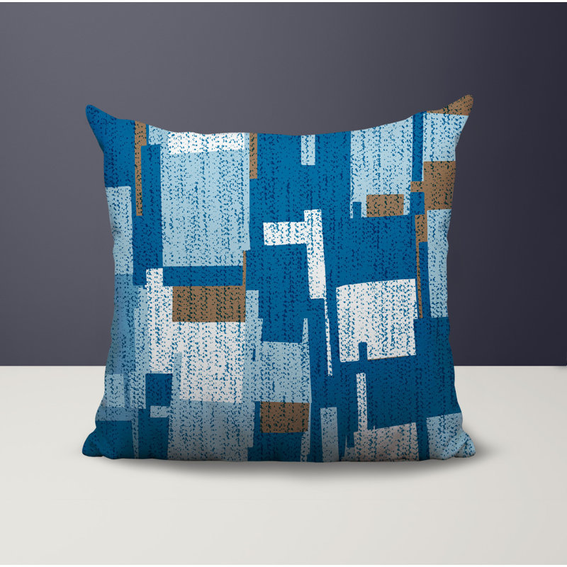 Oreiller réversible Samie, 16 x 16, Turquoise
