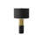 25"h, Table Lamp, Black Concrete, Black Shade, Contemporary