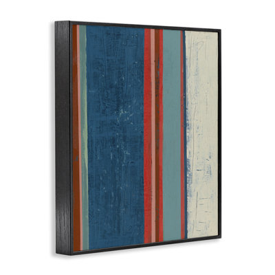 Farmhouse Rustic Stripes Framed Giclee Art by Pippin Schupbach