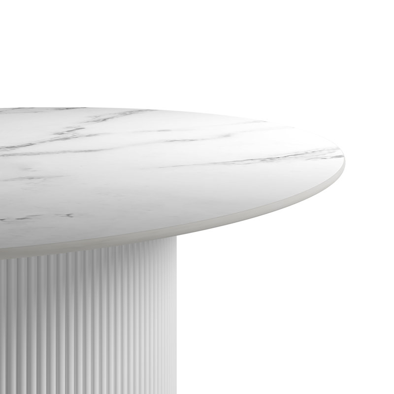 Catrenia Round Stone Top Dining Table