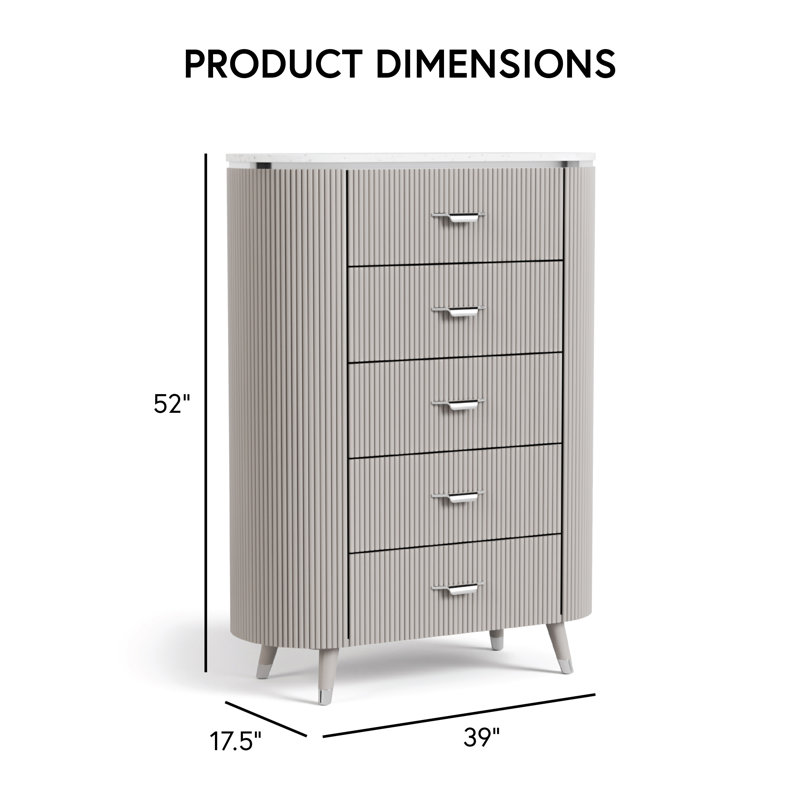 Commode 5 tiroirs Cavin