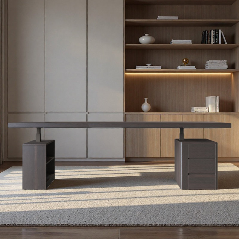 Bureau d'ordinateur Arencibia, Tanné, H 52,76 po x l 94,49 po x P 33,46 po