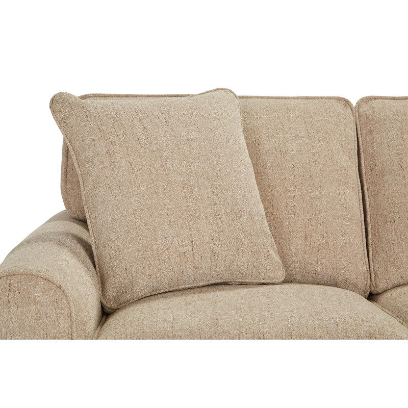 Canapé Collins, 100 % polyester bisque
