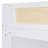 Twin Over Full Bunk Bed With Storage Bookcase, Rattan Guardrail And Light-1023726249