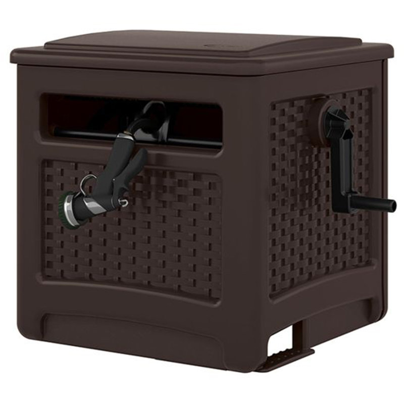 Suncast Smart Trak 225 ft. Free Standing Hideaway Hose Reel in Brown