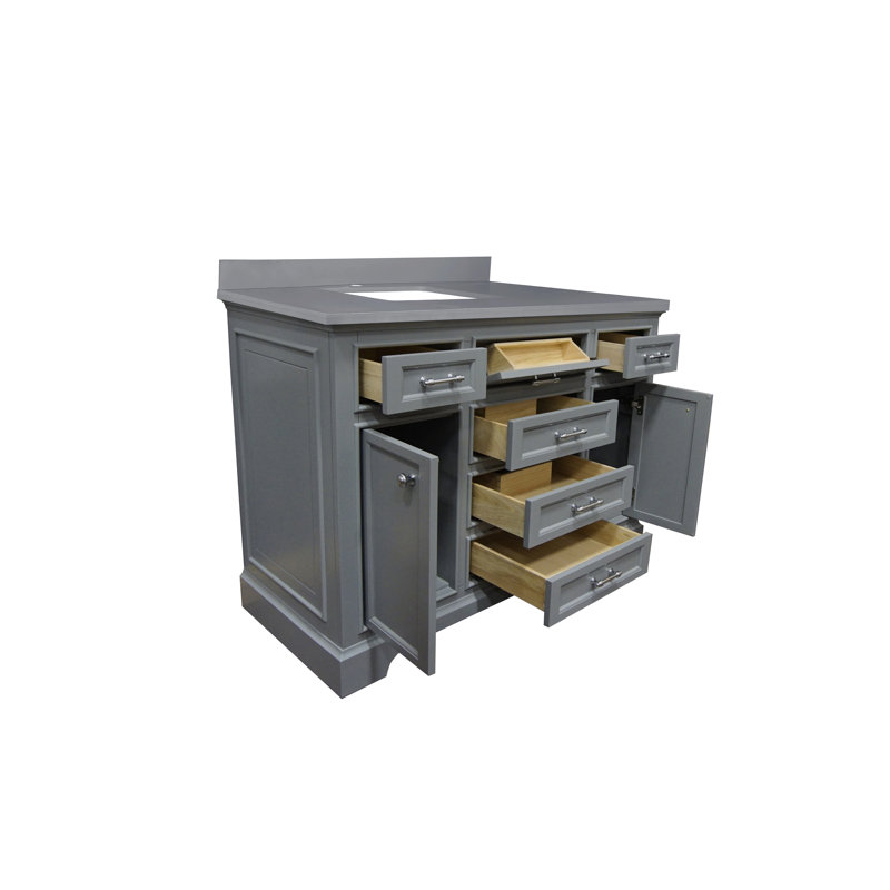 Ensemble de meuble-lavabo simple 49 po Harkness, Gris calypso, Gris