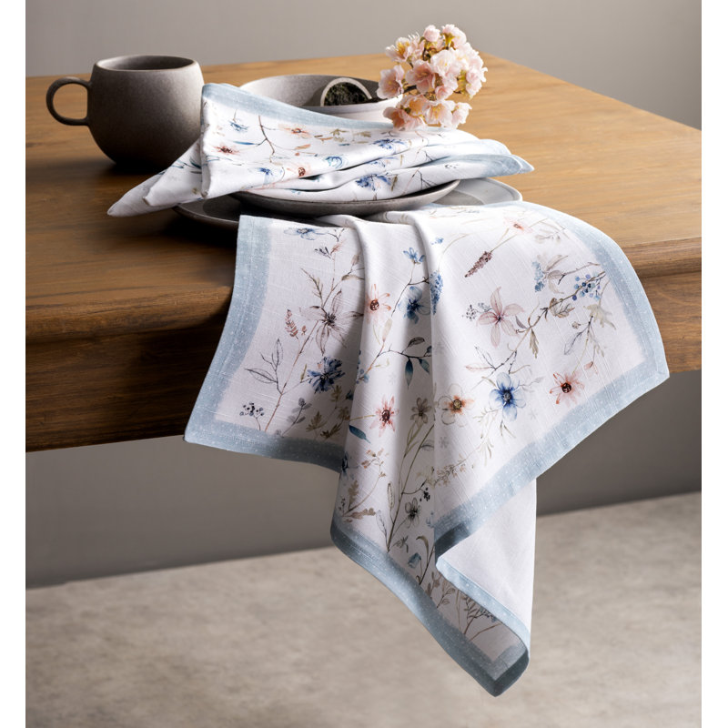 Serviettes de table Maison d'Hermine Ice Florals 100 % coton - 51 x 51 cm