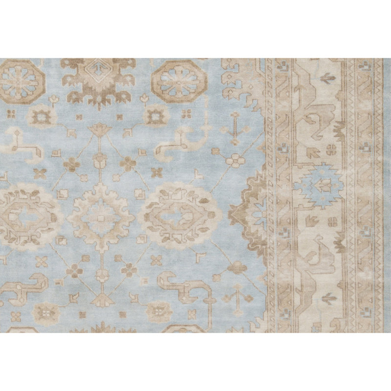 Wool Oriental Area Rug in Ivory