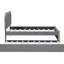 Lit plateforme gris simple avec tête de lit confortable et gigogne-1687984905-1687984906