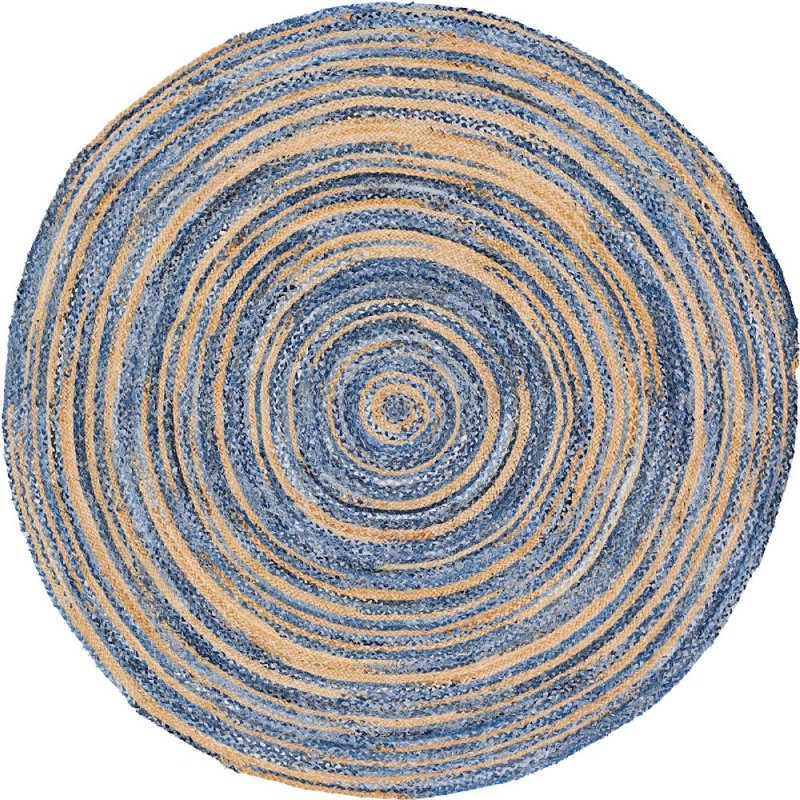 Tapis tressé à la main Callington Southwestern, Rond 8 pi