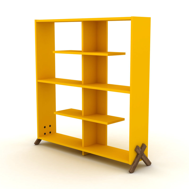 Étagère à dossier ouvert 6 tablettes Furnish Home Store Kipp, Noyer