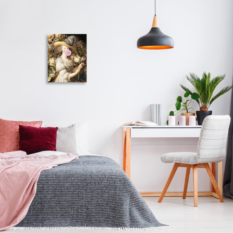 Art mural sur toile Renaissance Lady & Gum par Piddix, H 20 po x l 16 po