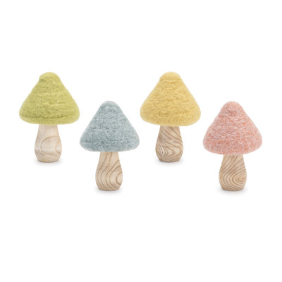 Décoration champignon en feutre (ensemble de 24)