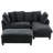 83" Sectional With Hidden Storage, Movable As Bed Or Extension, Side Pockets, Ergonomic , And Six Decorative Throw Pillows For Living Space L-Shaped In Black Storage Feature, Multiple Functions,-1163592273