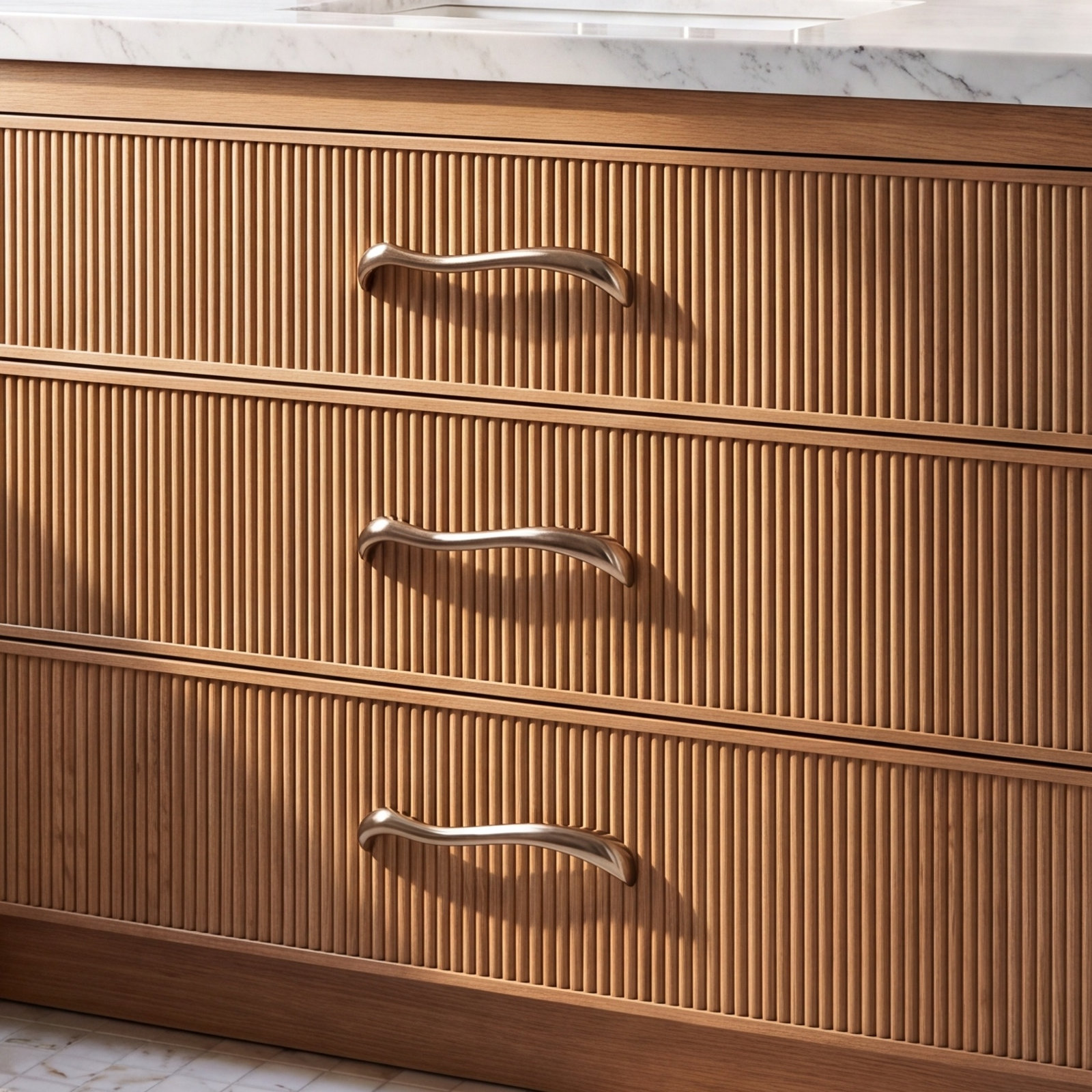 Portia Novelty Pull Pull, Silicon Bronze Brushed