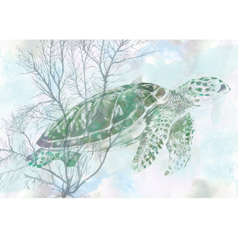 Aquarelle de tortue de mer I, H 12 po x l 18 po x P 1,25 po
