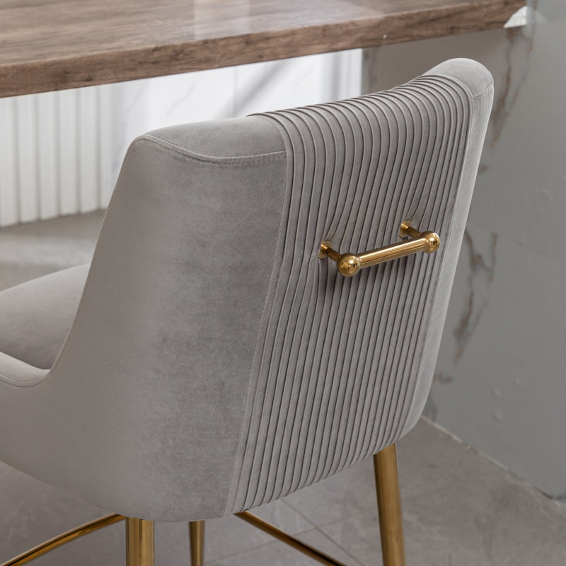 Tabouret de bar Elian, Gris