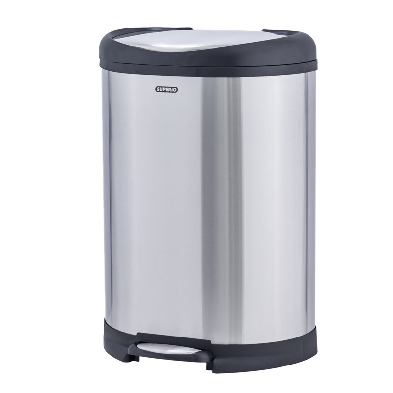 Poubelle en acier inoxydable 13 gallons en forme de seau d