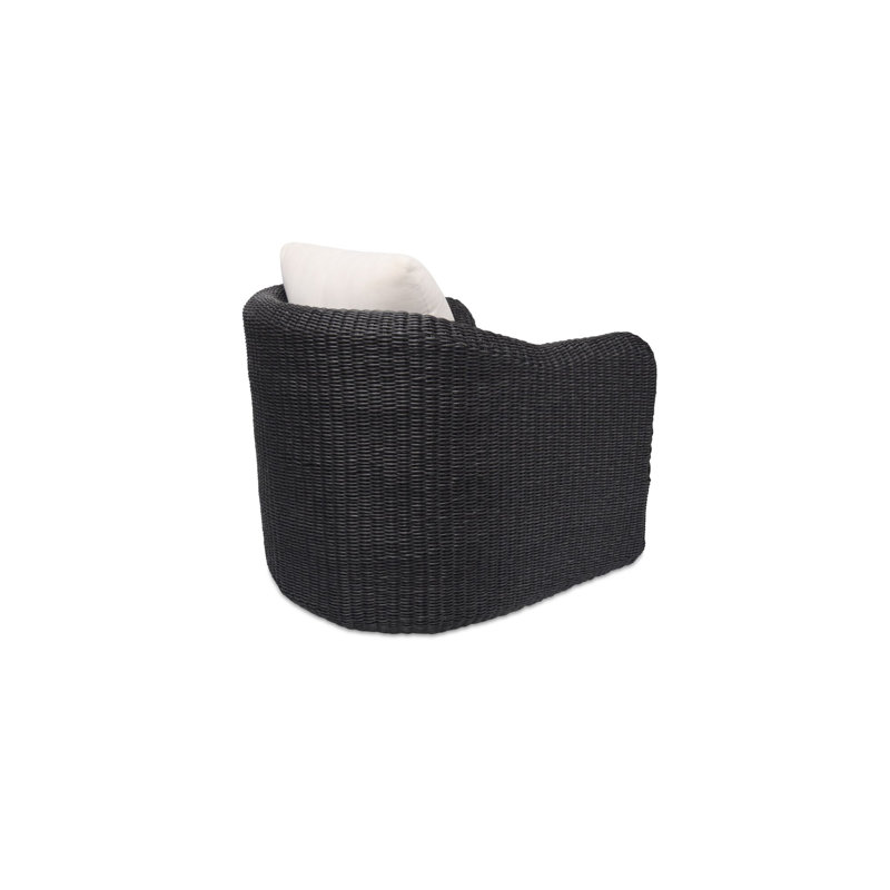 Bodhi Outdoor Swivel Accent Chair  Charcoal, Black