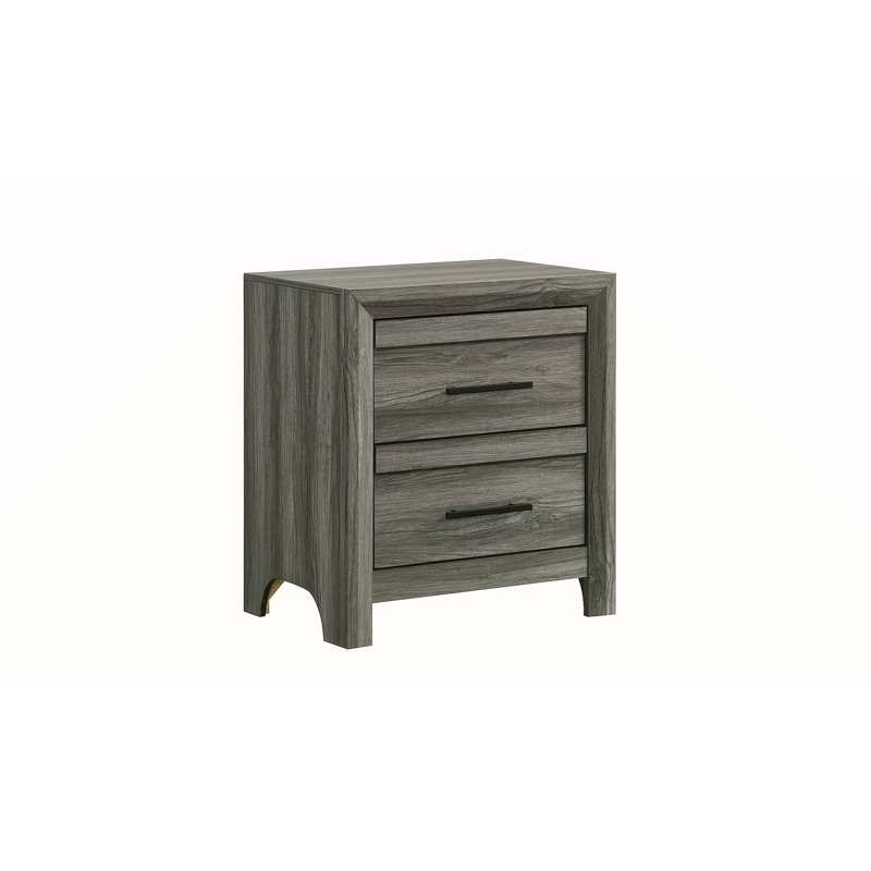 Table de chevet 2 tiroirs de style moderne en bois