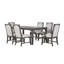 Dabbs 7-Piece Wood Rectangle Dining Set In Grey