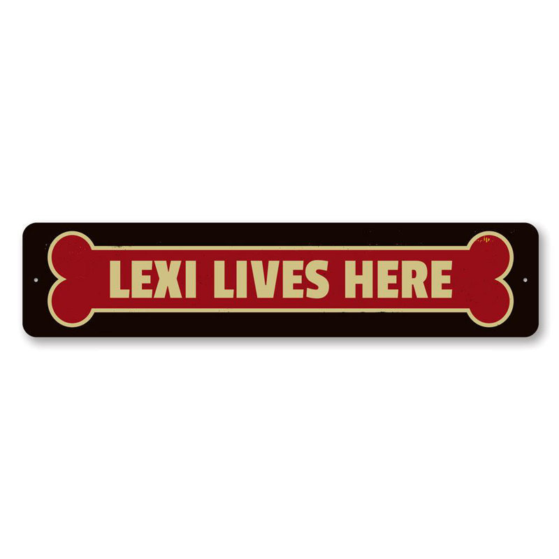Plaque en aluminium pour chien, H 4 po x l 18 po x P 0,04 po