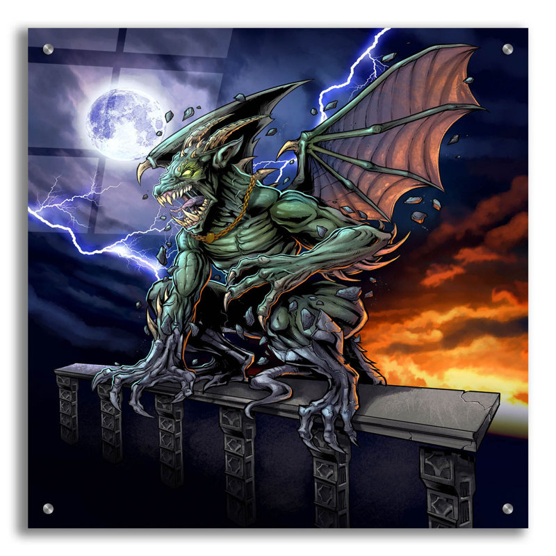 " Gargoyle 2 " by Flyland Designs, 24" H x 24" W x 0.2" D