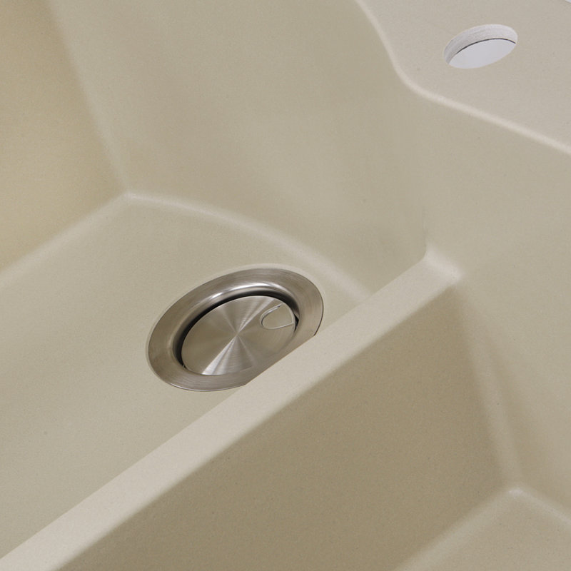 Plymouth 33'' L Double Basin Kitchen Sink, Sand