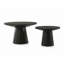 Ensemble de tables basses et de tables de bout noires 2 pièces