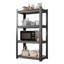 Support de rangement noir réglable à 4 couches de 23,62 pouces, panneau de fibres à densité moyenne et fabrication en métal pour le rangement à la maison-129758026