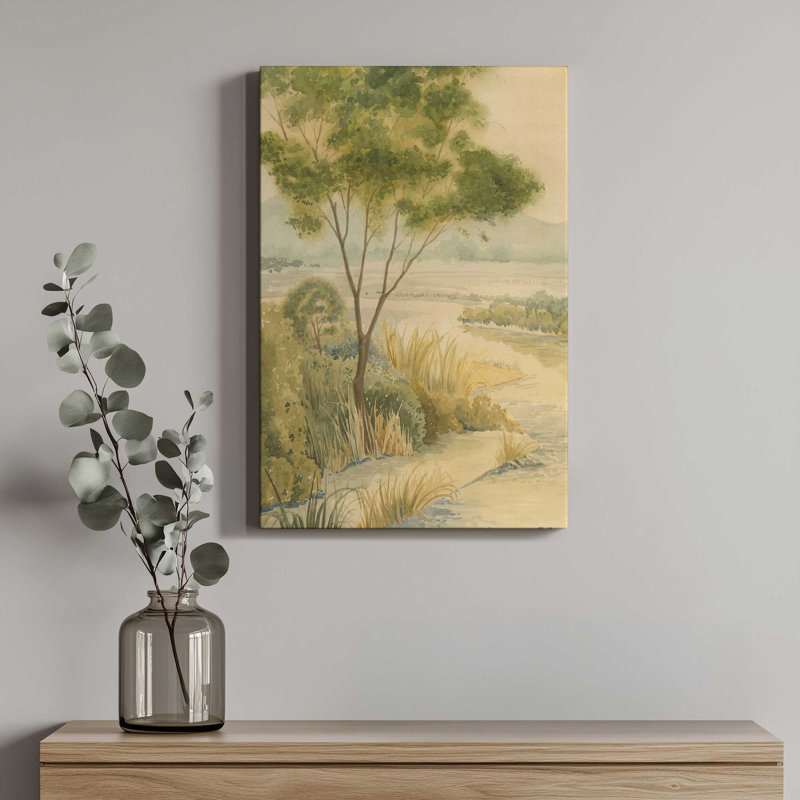 «Rivanna Shore I» par Grace Popp, reproduction d'art sur toile, H 48 po x l 32 po, Tanné