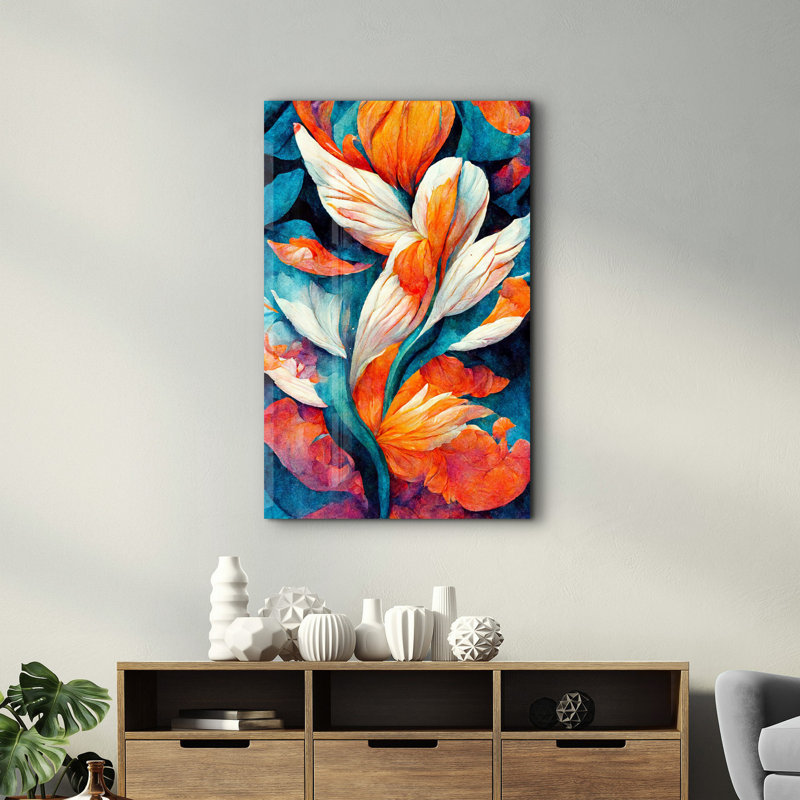 Elegant Tempered Glass Painting, 27.6 x 43.3 Inches | 100% Tempered Glass, Thickness: 0.16 Inches | UV Printed Artwork, Perfect for Home Decor & Modern Interiors, Stunning Visuals for Any Room