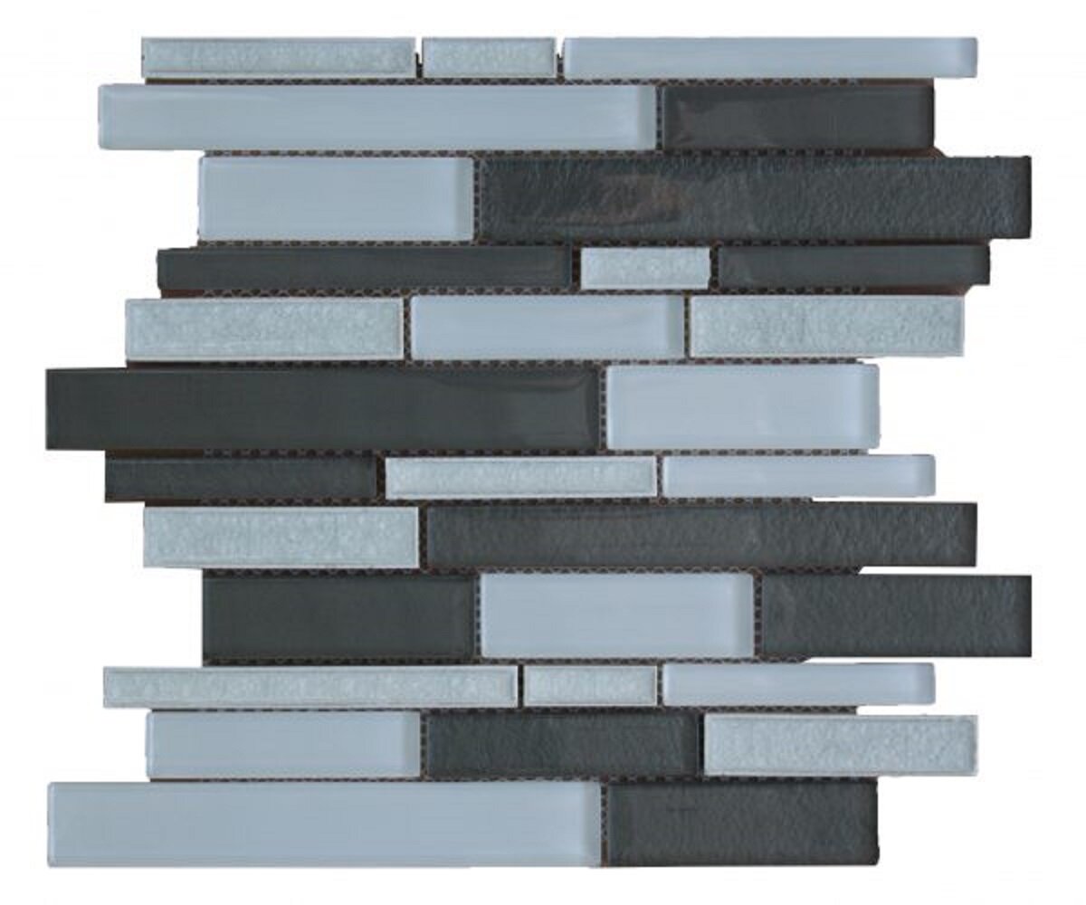 Glass Stone Stainless Deep Grotto Linear Mosaic 12x12 Sheet - Tiles Direct  Store