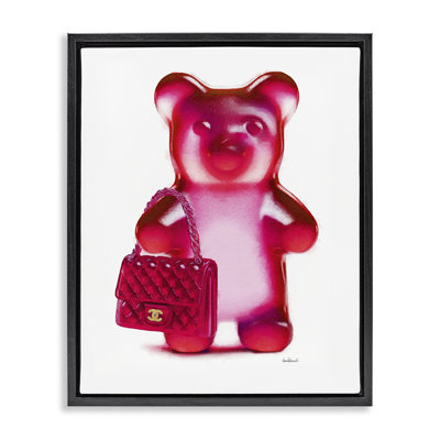 "Red Bear & Purse", art mural encadré par Amanda Greenwood