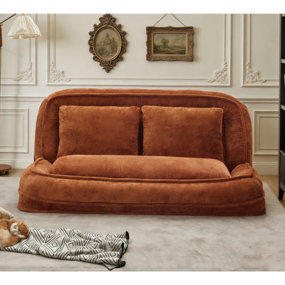 71" Floor Sofa Bed, 2 In 1 Convertible Sleeper Sofa Couch With Adjustable Backrest