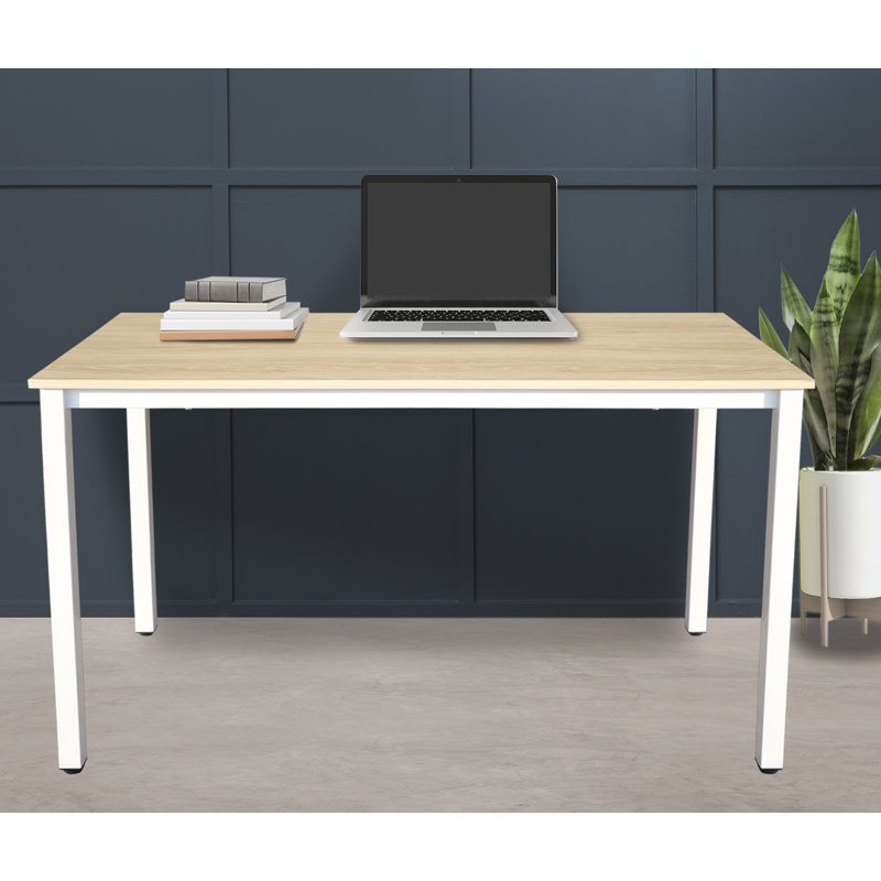 Bureau d'écriture, Plateau en bois de pommier Dural / cadre blanc