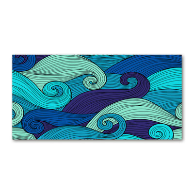 Abstract Waves - No Frame Print on Canvas