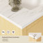 Ensemble de meuble-lavabo double 60 po avec armoire à chevrons en bois 60 po et dosseret en marbre blanc-447477127