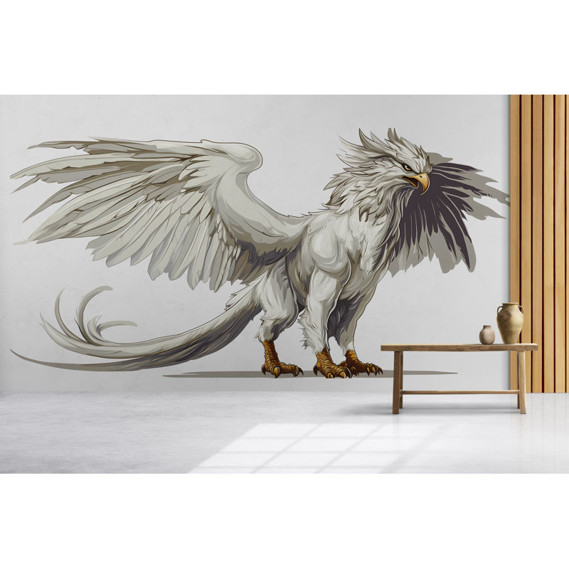 Décalcomanie murale Griffin - art mural griffon, créature fantastique, décoration murale élégante pour chambre 310Mv
