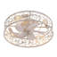 Ventilateur de plafond encastré de style campagnard blanc et doré de 23 po avec ensemble d'éclairage et télécommande Cissline pour chambre à coucher / salon / cuisine / salle à manger-1615096763