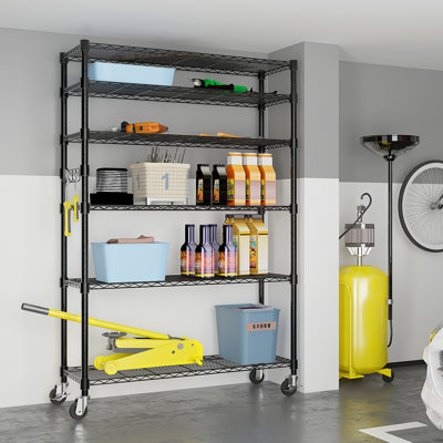 WFX Utility™ Heavy-Duty Height Adjustable Shelving Unit With Wheels ...