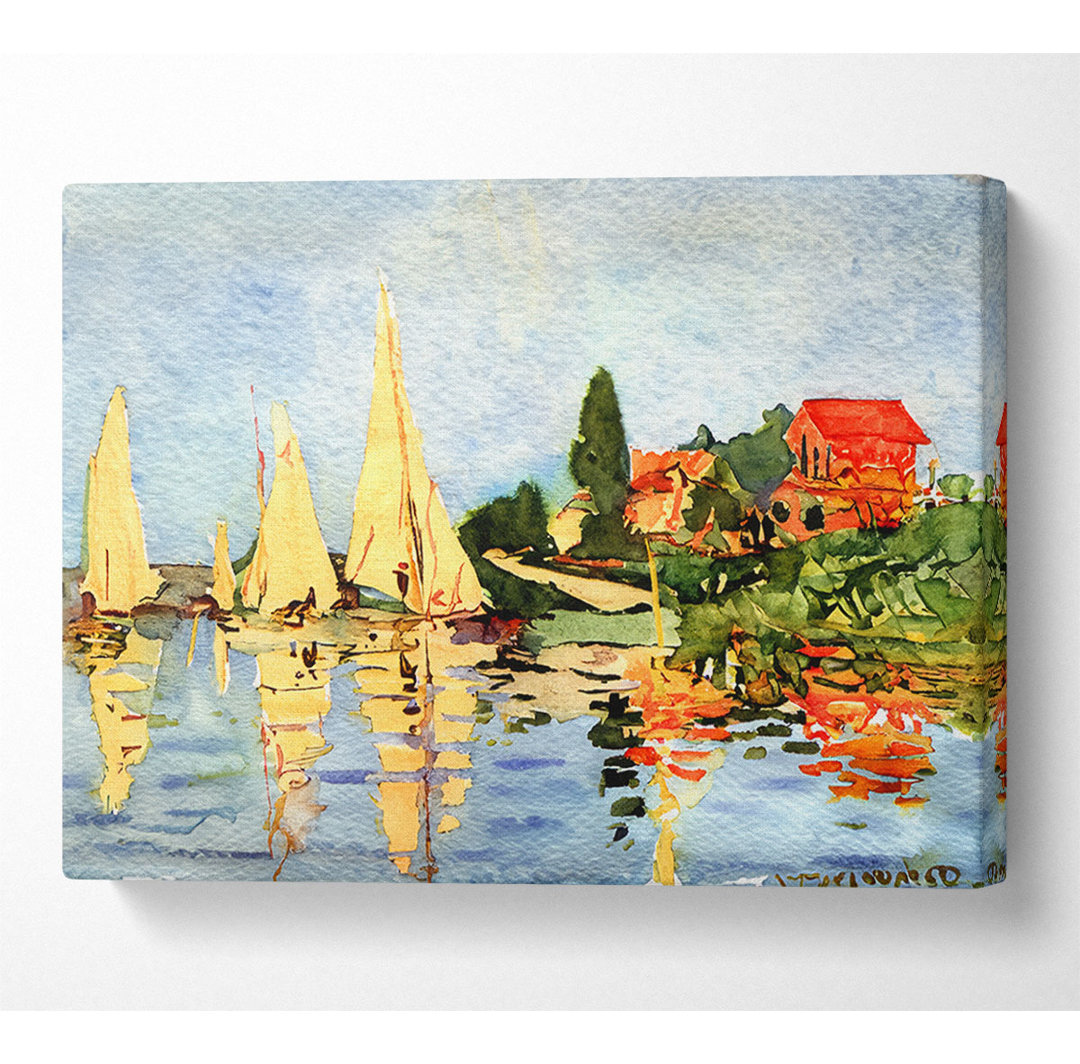 Monet Regatta in Argenteuil - Kunstdrucke auf Leinwand