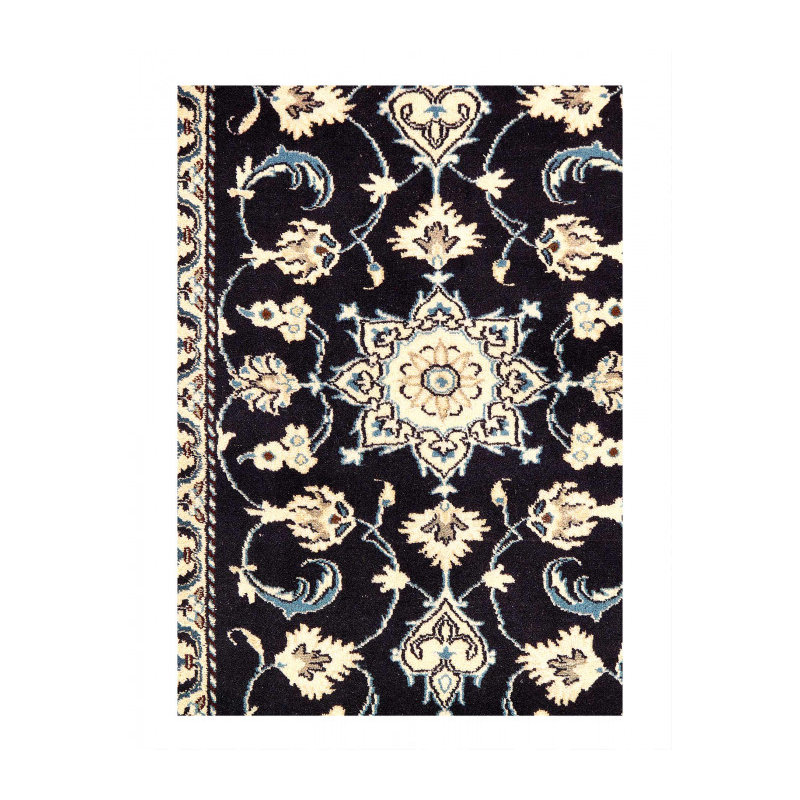 Tapis rectangulaire en laine et en soie Iftikar