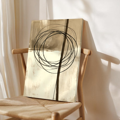 1pc Framed Abstract swirls form a dynamic spiral,线条流畅，背景柔和，抽象表现主义风格。 Print Wall Poster Home Decor Perfect Gift for Modern Artwork For Bedroom Living Room，2D Flat