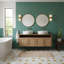 Meuble-lavabo de salle de bain avec lavabo en céramique