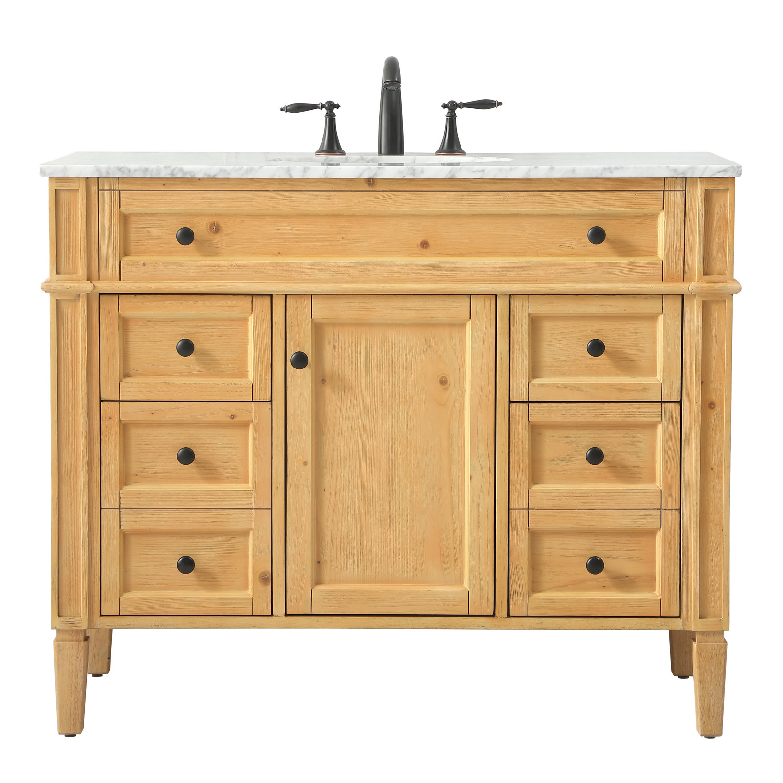 Rivers 42'' Single Bathroom Vanity, Natural